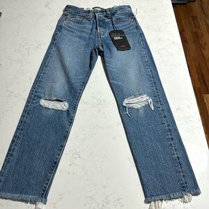 levi’s wedge straight high rise snug through 23x26